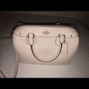 Coach beige mini crossbody bag